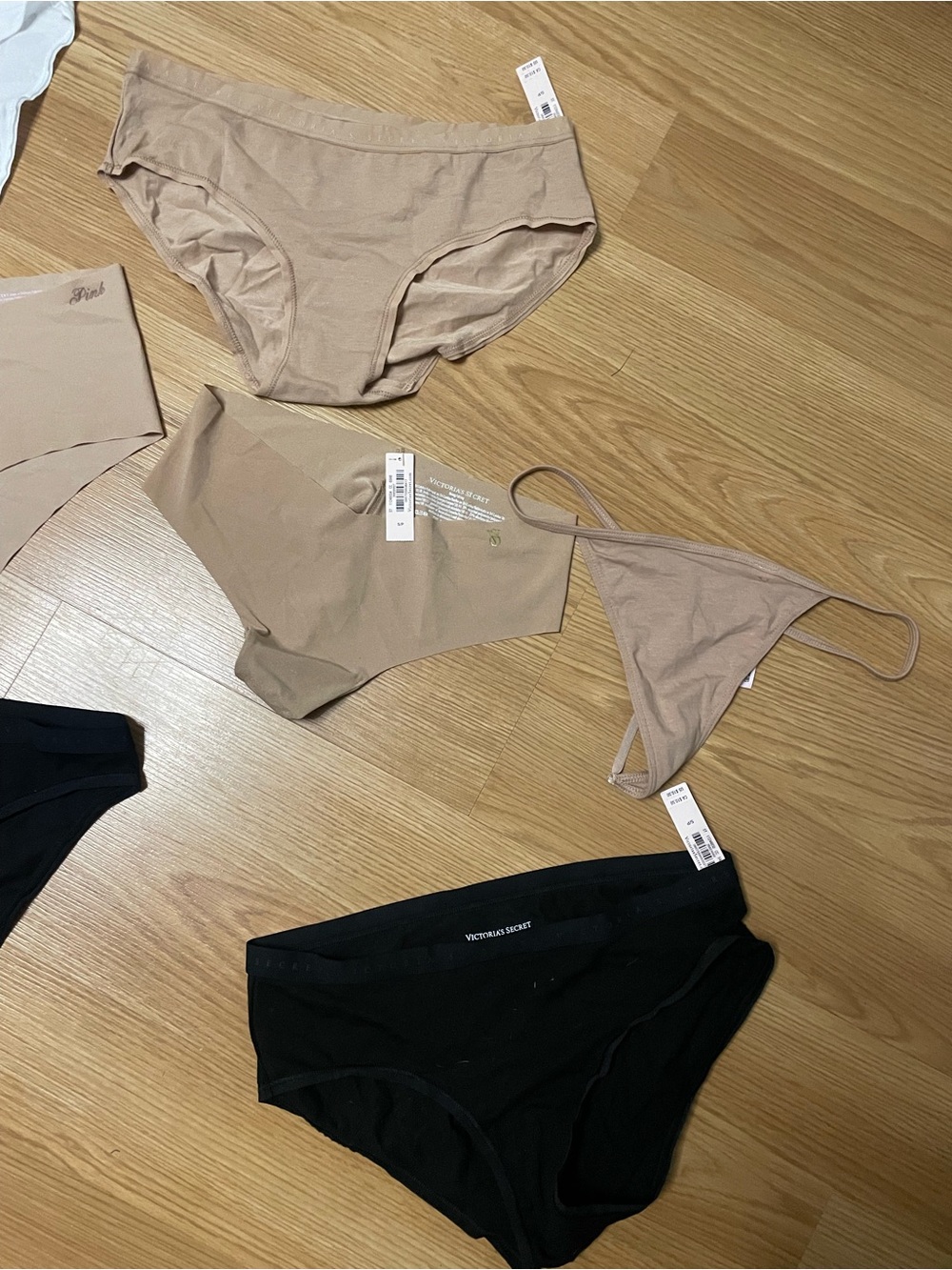 Victoria's Secret Kids Bottoms Set - Nude & Black Mix